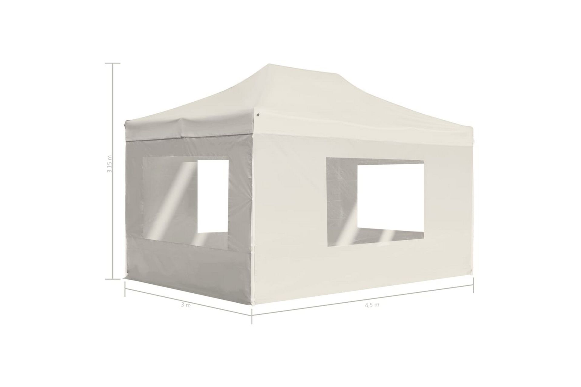 Profesjonelt foldbart festtelt m. vegger aluminium 4,5x3m - Hage - Utemiljø - Utendørsoppbevaring - Hagetelt & oppbevaringstelt - Partytelt