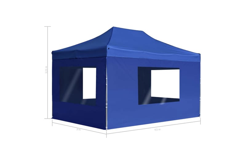 Profesjonelt foldbart festtelt m. vegger aluminium 4,5x3m - Hage - Utemiljø - Utendørsoppbevaring - Hagetelt & oppbevaringstelt - Partytelt