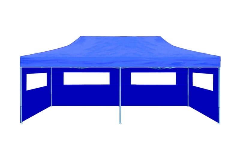 Sammenleggbart festtelt 3 x 6 m blå - Partytelt - Hagetelt & oppbevaringstelt