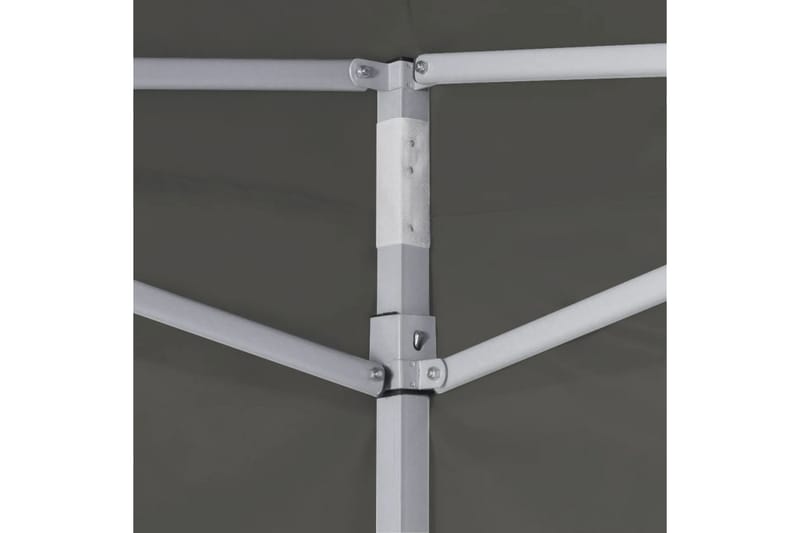 Sammenleggbart festtelt 4 sidevegger 2x2m stål antrasitt - Partytelt - Hagetelt & oppbevaringstelt