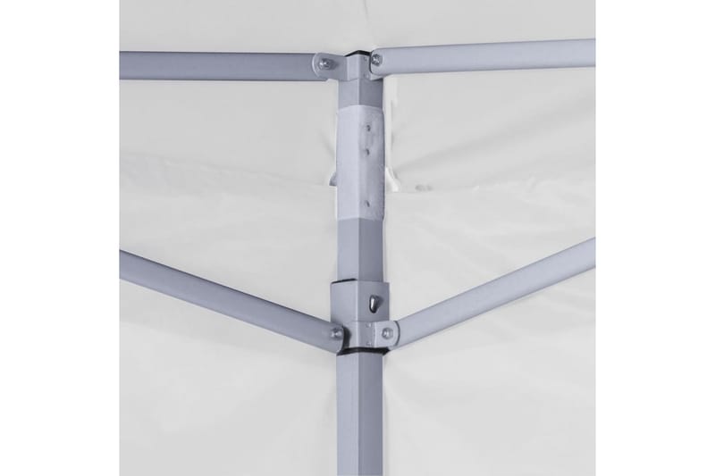 Sammenleggbart festtelt 4 sidevegger 2x2m stål hvit - Partytelt - Hagetelt & oppbevaringstelt