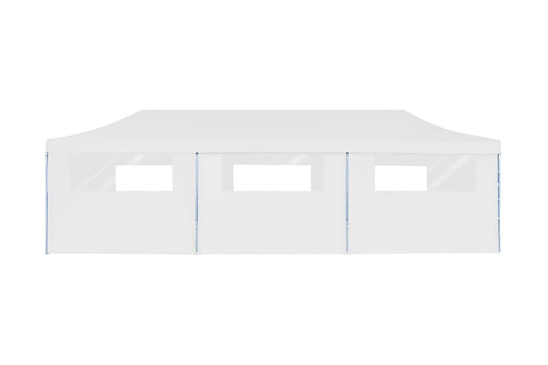 Sammenleggbart festtelt popup med 8 sidevegger 3x9 m hvit - Partytelt - Hagetelt & oppbevaringstelt