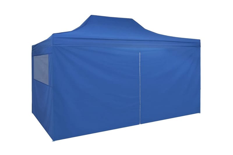Sammenleggbart telt popup med 4 sidevegger 3x4,5 m blå - Partytelt - Hagetelt & oppbevaringstelt