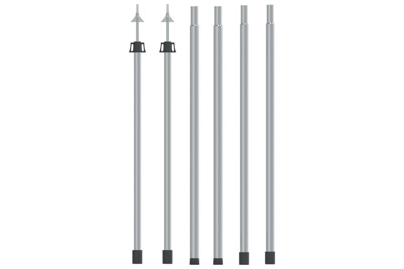 Teleskopiske presenningstenger 102-260 cm 2 stk aluminium - Silver - Hage - Utemiljø - Utendørsoppbevaring - Hagetelt & oppbevaringstelt