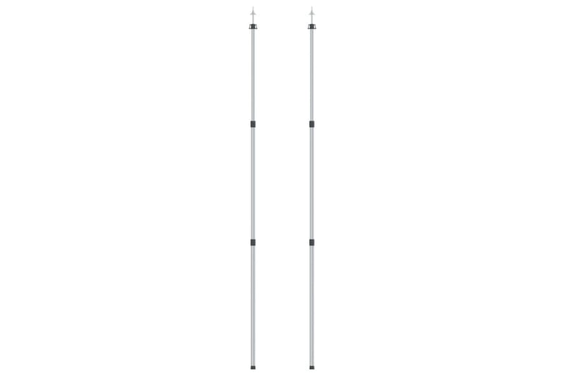Teleskopiske presenningstenger 102-260 cm 2 stk aluminium - Silver - Hage - Utemiljø - Utendørsoppbevaring - Hagetelt & oppbevaringstelt