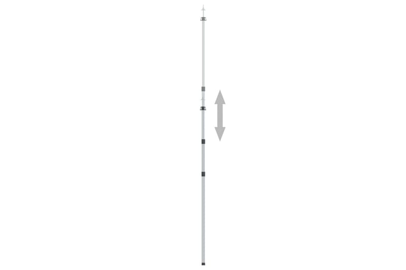 Teleskopiske presenningstenger 102-260 cm aluminium - Silver - Hagetelt & oppbevaringstelt