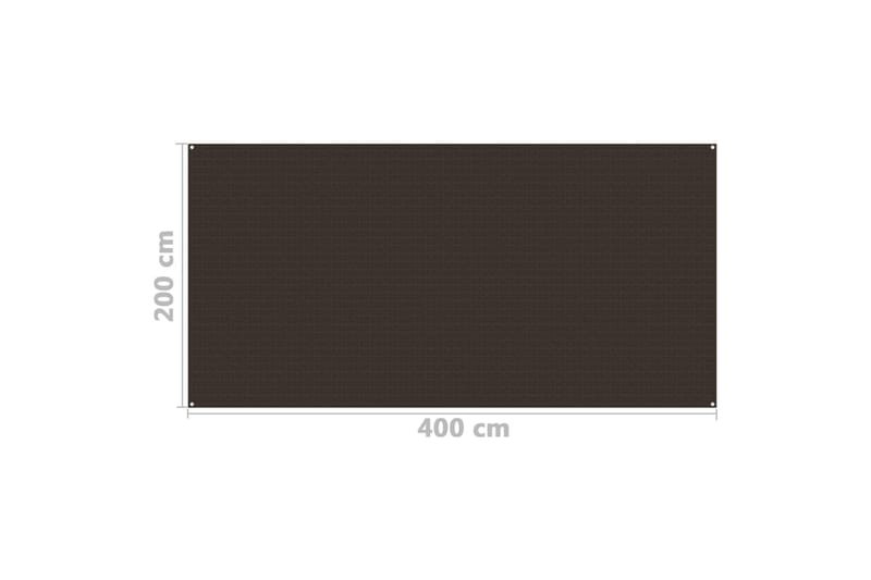 Teltteppe 200x400 cm brun - Hage - Utemiljø - Utendørsoppbevaring - Hagetelt & oppbevaringstelt