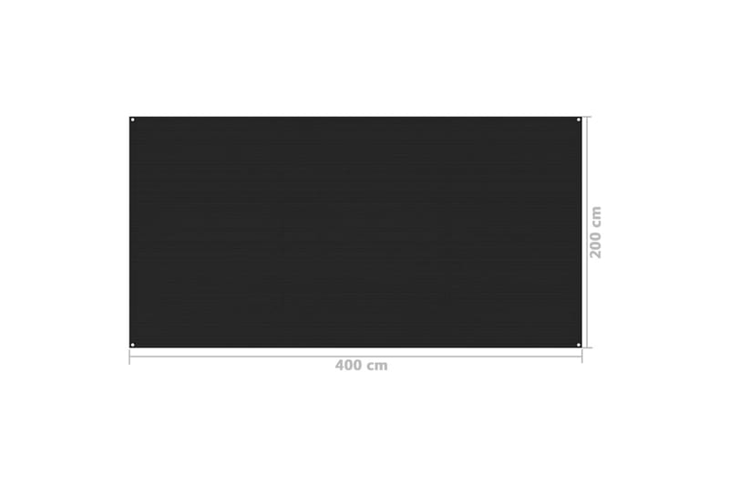 Teltteppe 200x400 cm svart - Hage - Utemiljø - Utendørsoppbevaring - Hagetelt & oppbevaringstelt