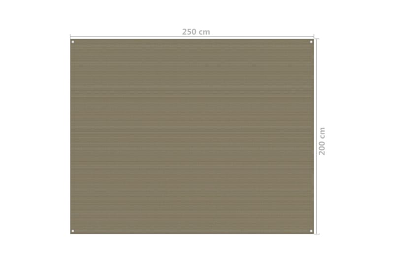 Teltteppe 250x200 cm gråbrun - Taupe - Hage - Utemiljø - Utendørsoppbevaring - Hagetelt & oppbevaringstelt