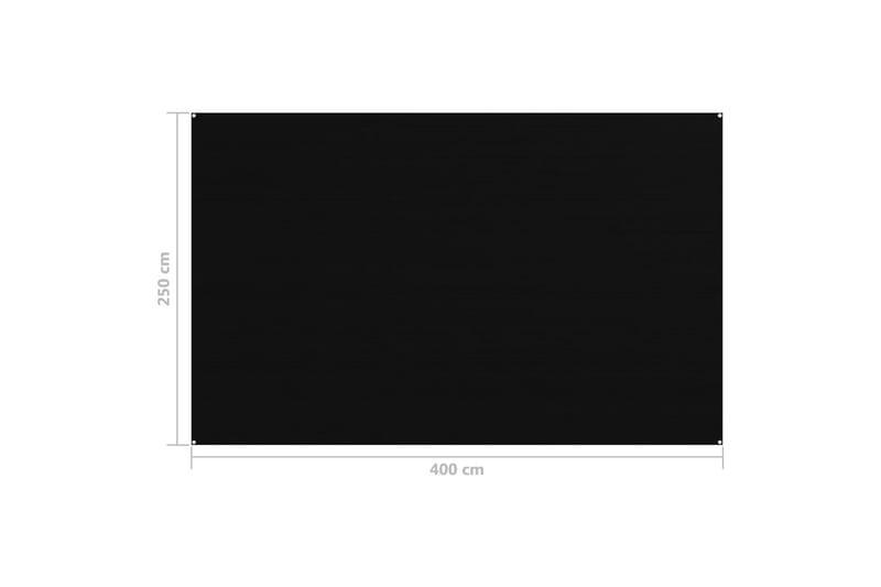 Teltteppe 250x400 cm svart - Hage - Utemiljø - Utendørsoppbevaring - Hagetelt & oppbevaringstelt