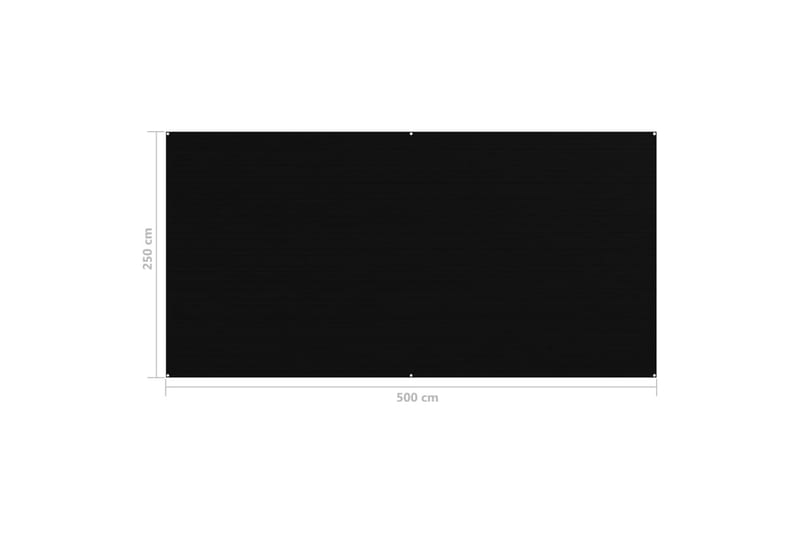 Teltteppe 250x500 cm svart - Hage - Utemiljø - Utendørsoppbevaring - Hagetelt & oppbevaringstelt