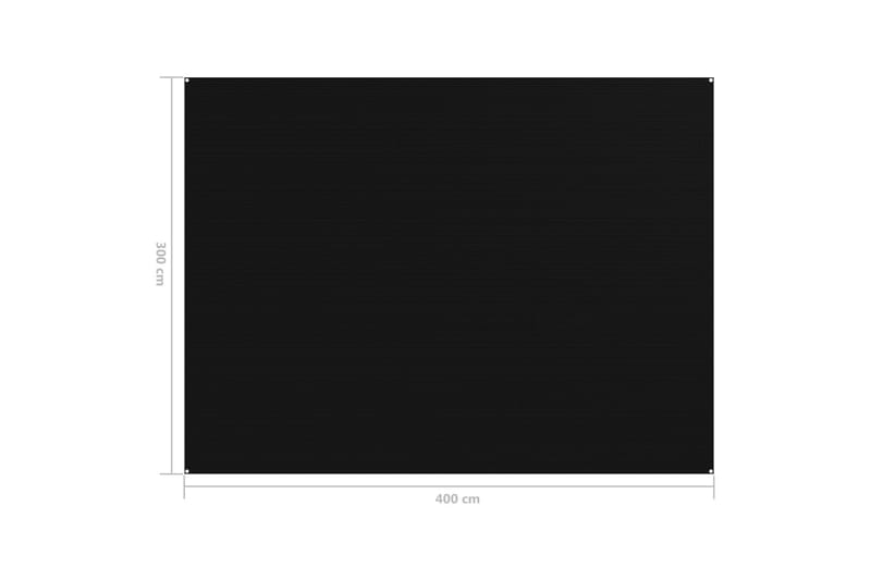 Teltteppe 300x400 cm svart - Svart - Hage - Utemiljø - Utendørsoppbevaring - Hagetelt & oppbevaringstelt