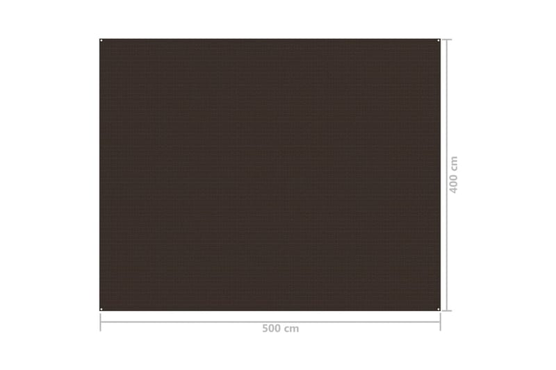 Teltteppe 400x500 cm brun - Hage - Utemiljø - Utendørsoppbevaring - Hagetelt & oppbevaringstelt