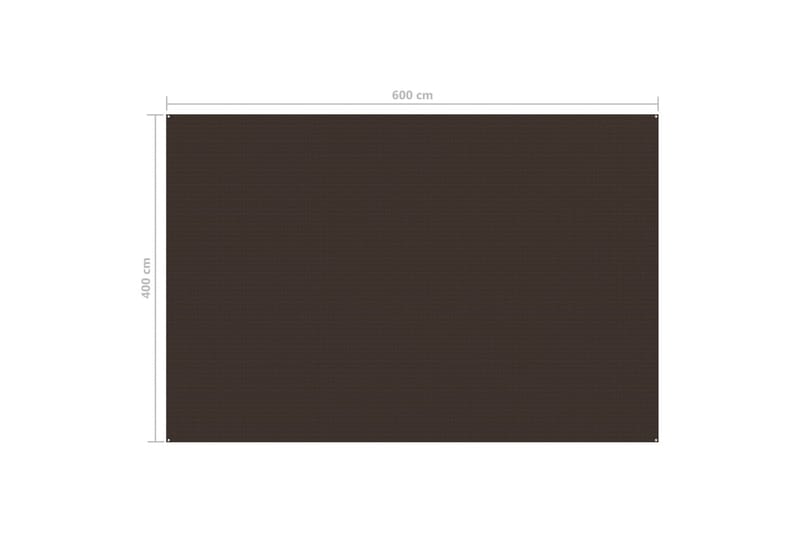 Teltteppe 400x600 cm brun - Brun - Hage - Utemiljø - Utendørsoppbevaring - Hagetelt & oppbevaringstelt