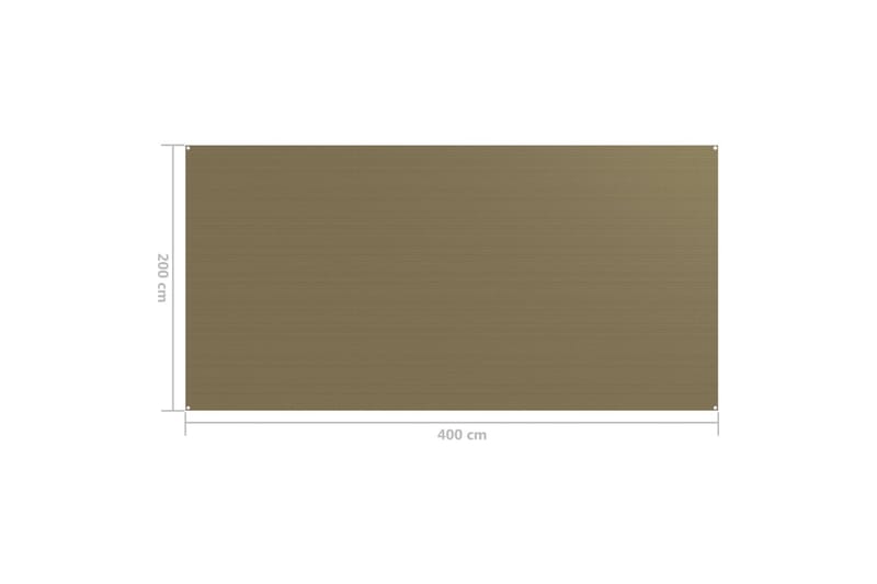 Teltteppe 200x400 cm gråbrun - Taupe - Hage - Utemiljø - Utendørsoppbevaring - Hagetelt & oppbevaringstelt