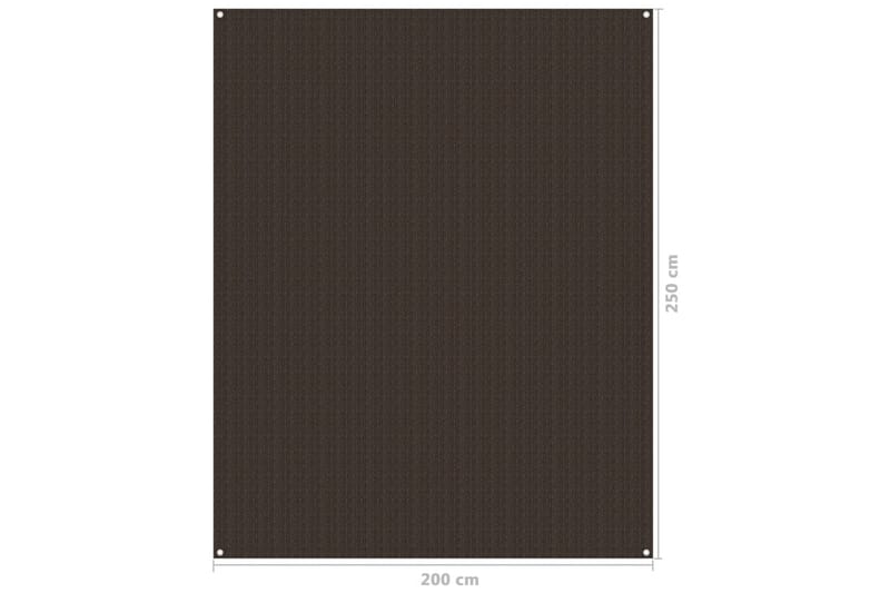 Teltteppe 250x200 cm brun - Hage - Utemiljø - Utendørsoppbevaring - Hagetelt & oppbevaringstelt
