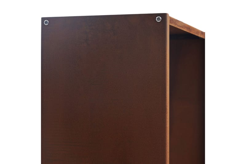 Vedhylle 3mm cortenstål 60x50 cm Brun - Lyfco - Hage - Utemiljø - Utendørsoppbevaring - Vedoppbevaring