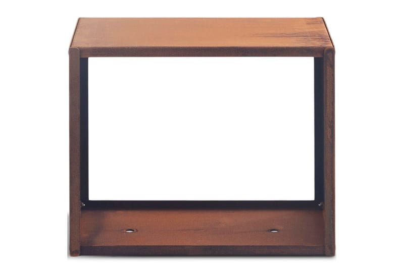 Vedhylle 3mm cortenstål 60x50 cm Brun - Lyfco - Hage - Utemiljø - Utendørsoppbevaring - Vedoppbevaring