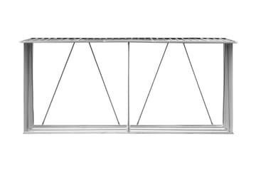 Vedskjul galvanisert stål 330x84x152 cm antrasitt - Hage - Utemiljø - Utendørsoppbevaring - Vedoppbevaring