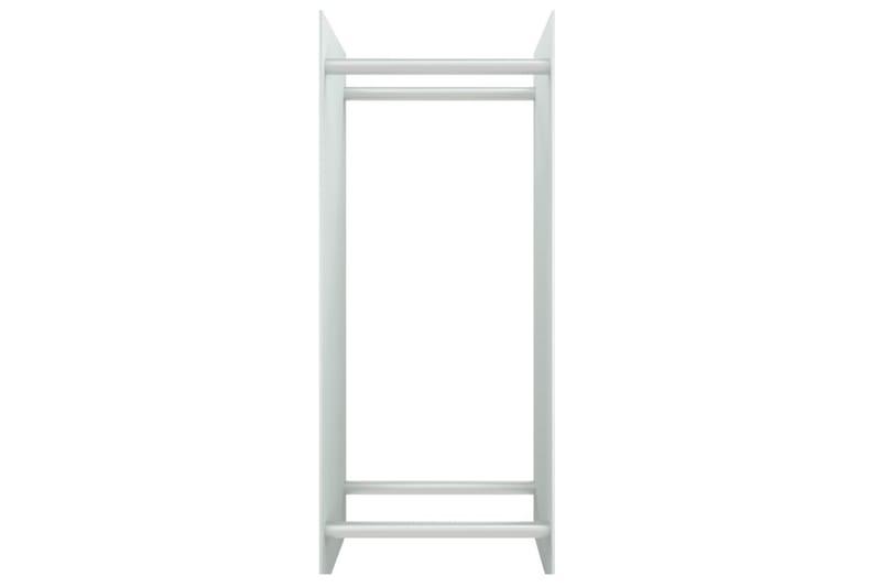 Vedstativ hvit 40x35x100 cm herdet glass - Hage - Utemiljø - Utendørsoppbevaring - Vedoppbevaring