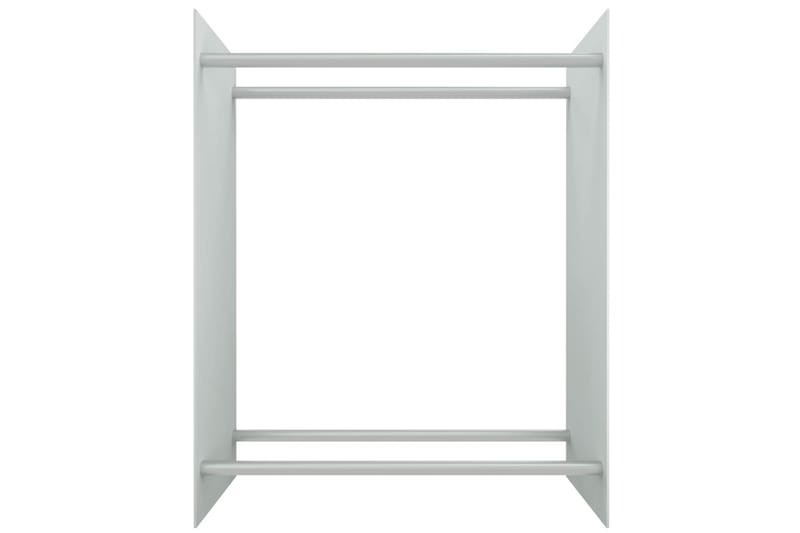 Vedstativ hvit 80x35x100 cm herdet glass - Hage - Utemiljø - Utendørsoppbevaring - Vedoppbevaring