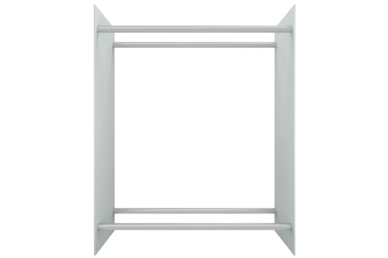 Vedstativ hvit 80x35x100 cm herdet glass - Vedoppbevaring - Vedstativ