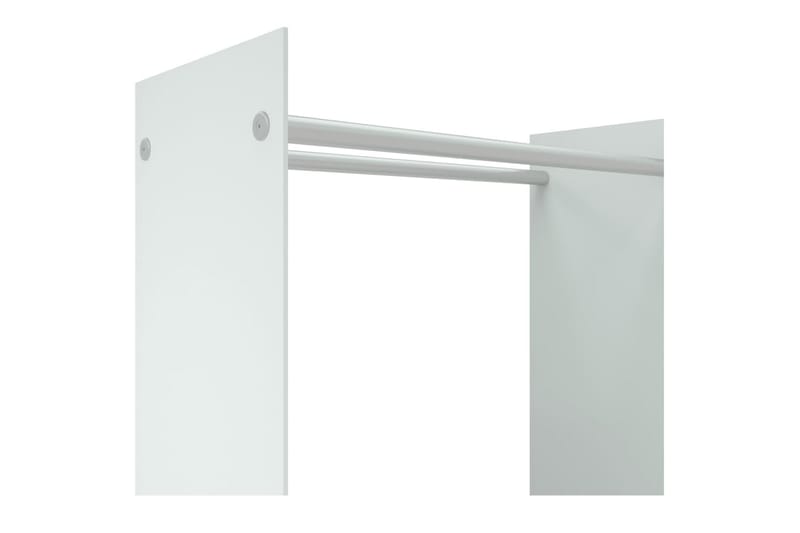 Vedstativ hvit 80x35x100 cm herdet glass - Hage - Utemiljø - Utendørsoppbevaring - Vedoppbevaring