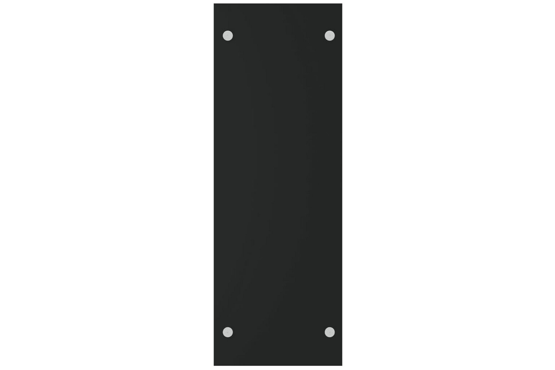 Vedstativ svart 40x35x100 cm herdet glass - Hage - Utemiljø - Utendørsoppbevaring - Vedoppbevaring