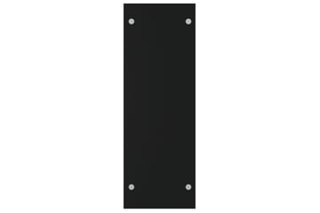 Vedstativ svart 80x35x100 cm herdet glass - Hage - Utemiljø - Utendørsoppbevaring - Vedoppbevaring