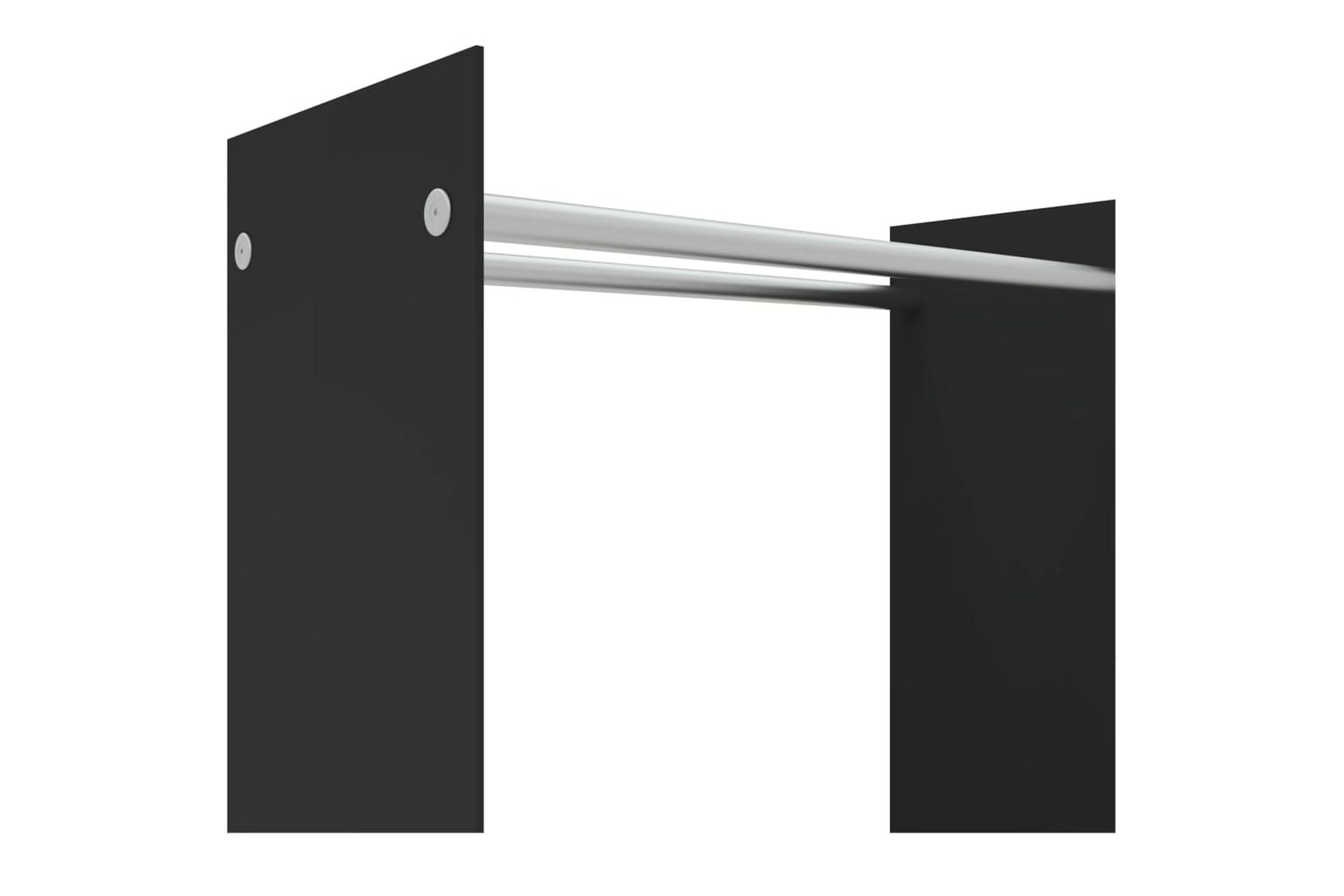Vedstativ svart 80x35x100 cm herdet glass - Hage - Utemiljø - Utendørsoppbevaring - Vedoppbevaring