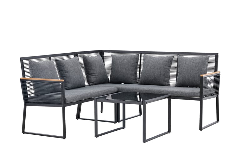 Dallas Sofagruppe 5-seter - Svart - Hage - Utemiljø - Veranda & terrasse - Verandamøbler