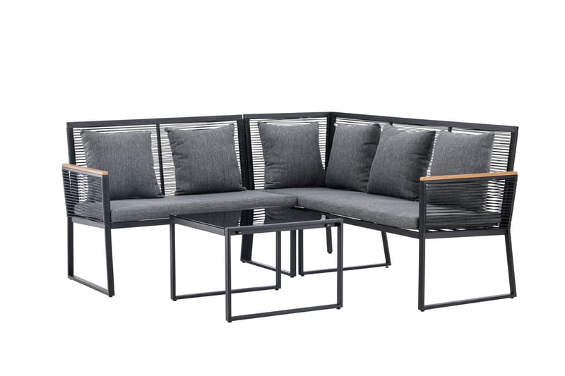Dallas Sofagruppe 5-seter - Svart - Hage - Utemiljø - Veranda & terrasse - Verandamøbler