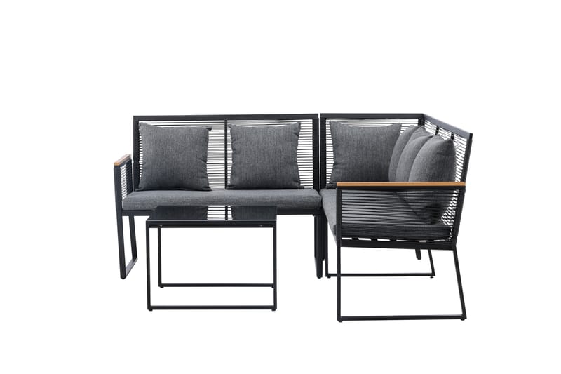 Dallas Sofagruppe 5-seter - Svart - Hage - Utemiljø - Veranda & terrasse - Verandamøbler