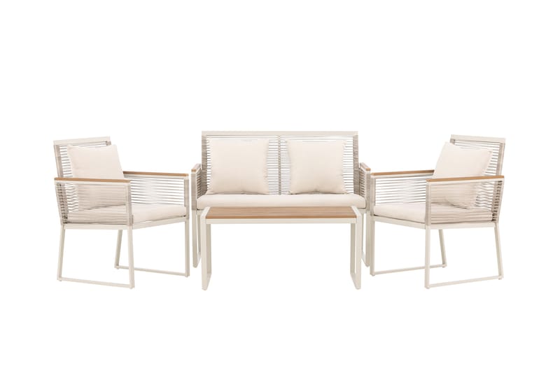 Dallas Sofagruppe 4-seter - Beige - Hage - Utemiljø - Veranda & terrasse - Verandamøbler