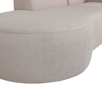 2-seters sofa med sjeselong Chios utendørs - Natur - Hagemøbler - Loungemøbler - Sofagruppe utendørs