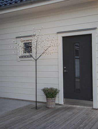 Albero dekorasjonstre med belysning 250 cm - svart med hvite lyspunkter - Hage - Utemiljø - Veranda & terrasse - Verandabelysning