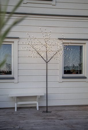 Albero dekorasjonstre med belysning 250 cm - svart med hvite lyspunkter - Hage - Utemiljø - Veranda & terrasse - Verandabelysning