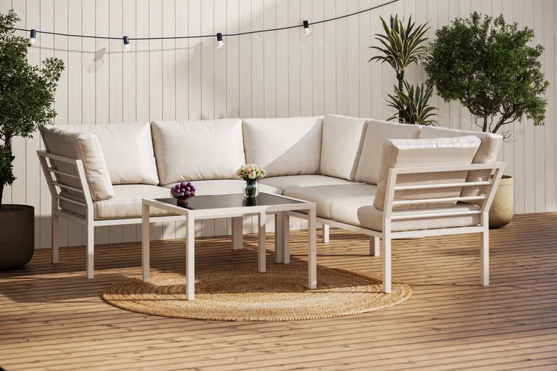 Ariany Sofagruppe 5-seter - Beige - Hage - Utemiljø - Veranda & terrasse - Verandamøbler