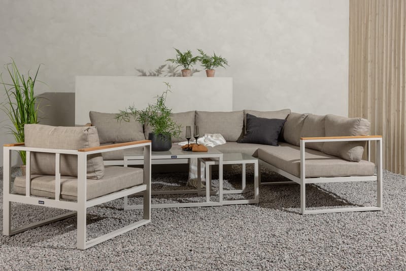 Aspvik Loungegruppe - Beige/Grå - Hage - Utemiljø - Veranda & terrasse - Verandamøbler