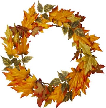 Autumn krans med belysning 45 cm - oransje - Hage - Utemiljø - Veranda & terrasse - Verandabelysning