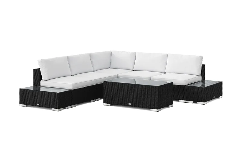 Bahamas Hjørnesofa (Vendbar) Åpen Ende inkl. Endedel 5-seter – Bord uten Hylle - Hage - Utemiljø - Veranda & terrasse - Verandamøbler