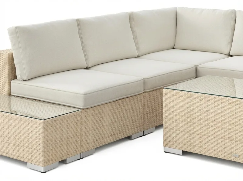 Bahamas Hjørnesofa (Vendbar) Åpen Ende inkl. Endedel 5-seter – Bord uten Hylle - Hage - Utemiljø - Veranda & terrasse - Verandamøbler