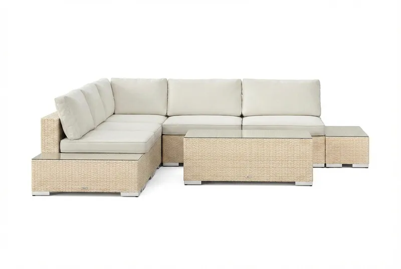 Bahamas Hjørnesofa (Vendbar) Åpen Ende inkl. Endedel 5-seter – Bord uten Hylle - Hage - Utemiljø - Veranda & terrasse - Verandamøbler