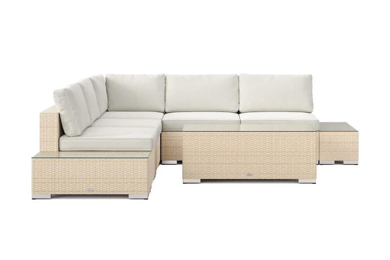 Bahamas Hjørnesofa (Vendbar) Åpen Ende inkl. Endedel 5-seter – Bord uten Hylle - Hage - Utemiljø - Veranda & terrasse - Verandamøbler