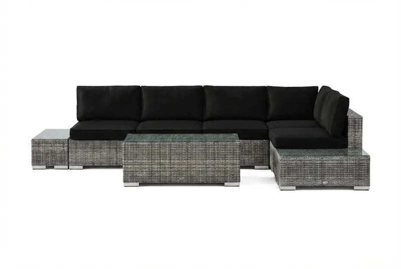 Bahamas Hjørnesofa (Vendbar) Åpen Ende inkl. Endedel 5-seter – Bord uten Hylle - Hage - Utemiljø - Veranda & terrasse - Verandamøbler