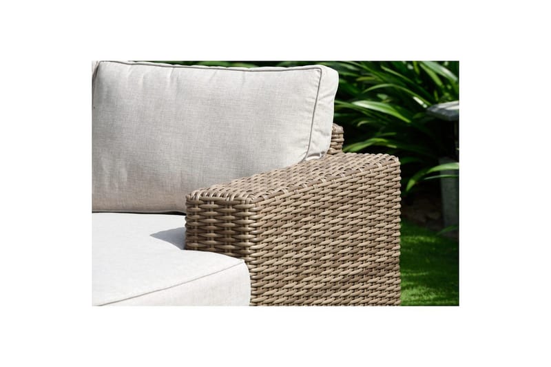 Bahamas Utemøbelgruppe 2-seter & sjeselong venstre sofabord 110 cm - Mørk Grå - Hage - Utemiljø - Veranda & terrasse - Verandamøbler