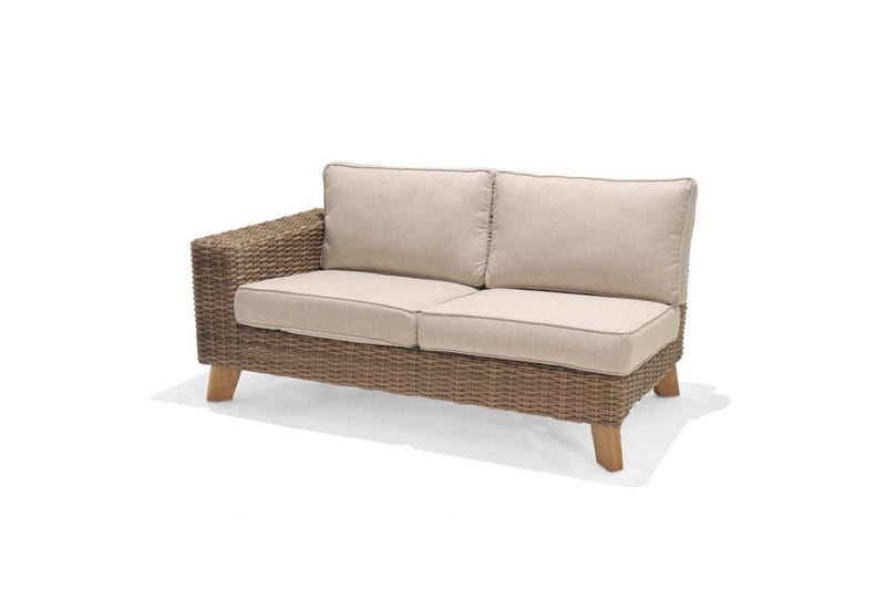 Bahamas Utemøbelgruppe 2-seter & sjeselong venstre sofabord 110 cm - Mørk Grå - Hage - Utemiljø - Veranda & terrasse - Verandamøbler