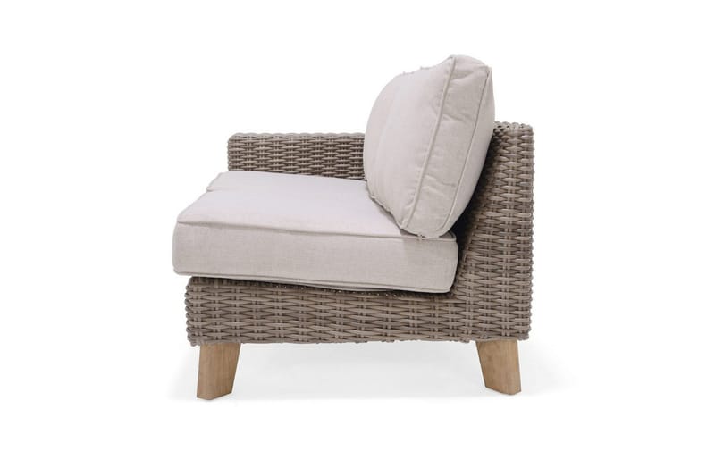 Bahamas Utemøbelgruppe 2-seter & sjeselong venstre sofabord 110 cm - Mørk Grå - Hage - Utemiljø - Veranda & terrasse - Verandamøbler