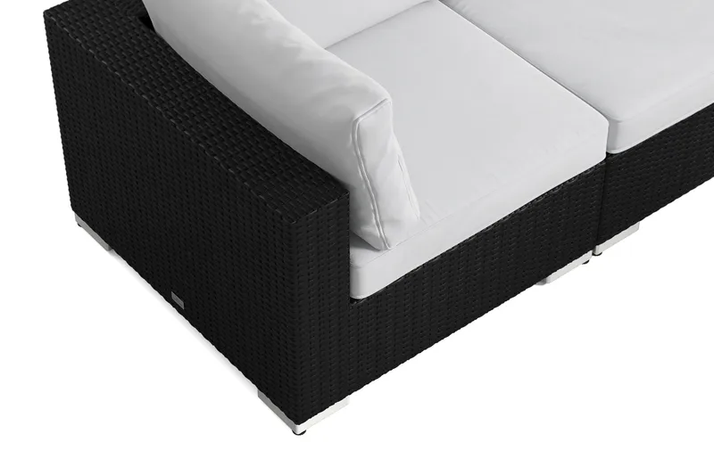 Bahamas utendørs hjørnesofa 6-seters vendbar med lenestol og bord - Svart - Hage - Utemiljø - Veranda & terrasse - Verandamøbler