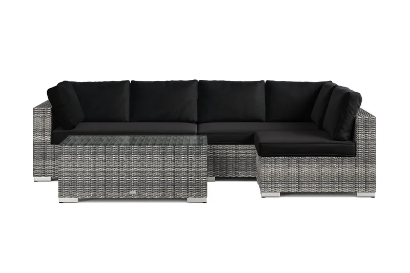 Bahamas utendørs loungegruppe 5-seters med vendbar sjeselong og bord - Grå - Hage - Utemiljø - Veranda & terrasse - Verandamøbler